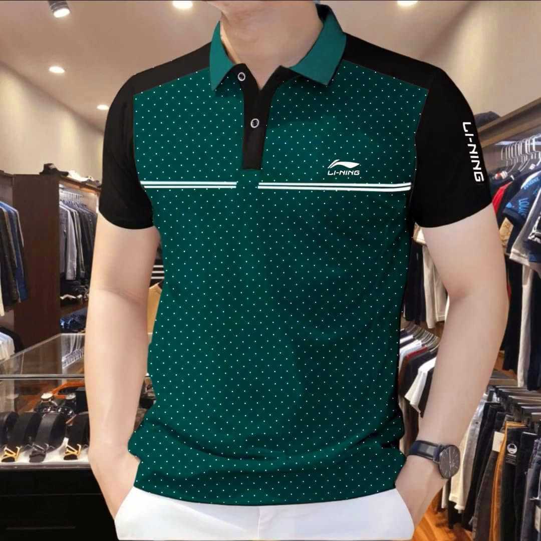 All Over Printed Cotton Polo Shirt