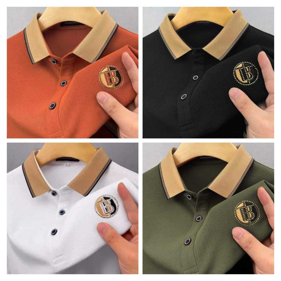 4 Pcs Combo Super Premium Cotton Half Sleeve Polo Shirt For Men